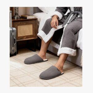 VeraCosy Men  Sz 11-12 (EU44-45)Corduroy Scuff Slippers Soft Comfy Memory Foam